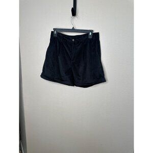 NCLook Womens Black High-Waisted Shorts Button Large Lightweight Fabric